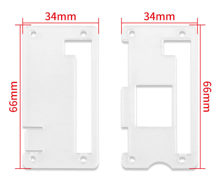 保護ケースサイズ(34mm×66mm、上下ケース共通)